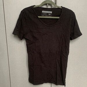 Renuar medium black grey short sleeve tshirt mens scoop neck shirt